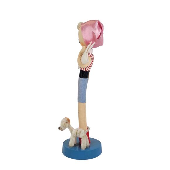 Vintage 9" Poseable Kokeshi-Style Doll, Big Eyed, Dog Japan Rare Hard to Find - Picture 5 of 13